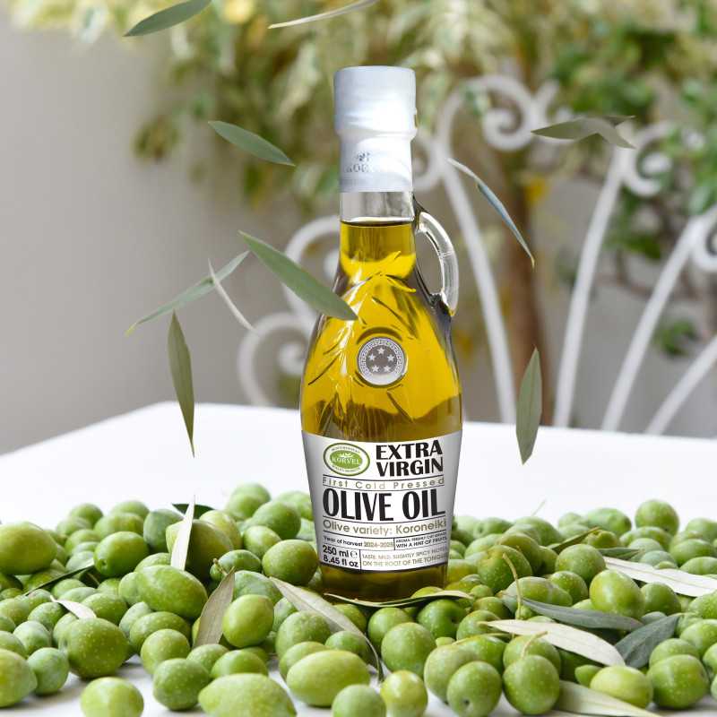KORVEL Premium Extra Virgin Olive Oil – Amphora Glass 250ml