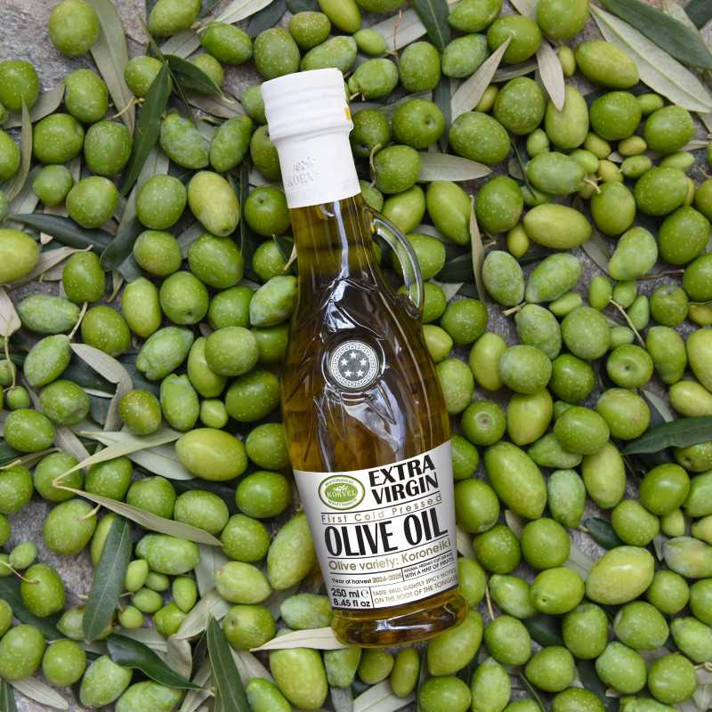 KORVEL Premium Extra Virgin Olive Oil – Amphora Glass 250ml