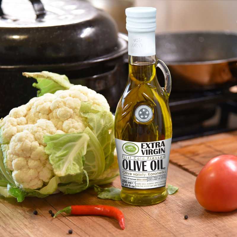KORVEL Premium Extra Virgin Olive Oil – Amphora Glass 250ml
