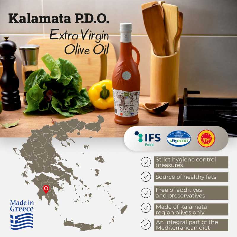 Εξαιρετικό Παρθένο Ελαιόλαδο Premium ΠΟΠ Καλαμάτα, ΚΟΡΒΕΛ, καφέ Αμφορέα, 250 ml