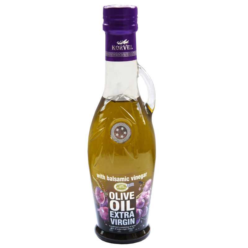 ΚΟΡΒΕΛ EVOO με Βαλσάμικο Ξίδι – Γυάλινο μπουκάλι Amphora 250 ml