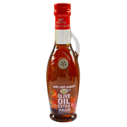 KORVEL EVOO with Chili Pepper – Amphora Glass Bottle 250 ml
