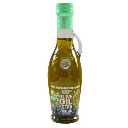 KORVEL EVOO with Mediterranean Herbs – Amphora Glass Bottle 250 ml