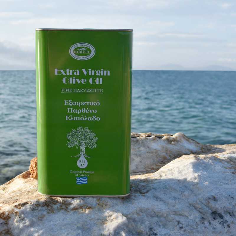 ΚΟΡΒΕΛ Εξαιρετικό Παρθένο Ελαιόλαδο – Μεταλλικό Δοχείο 3L