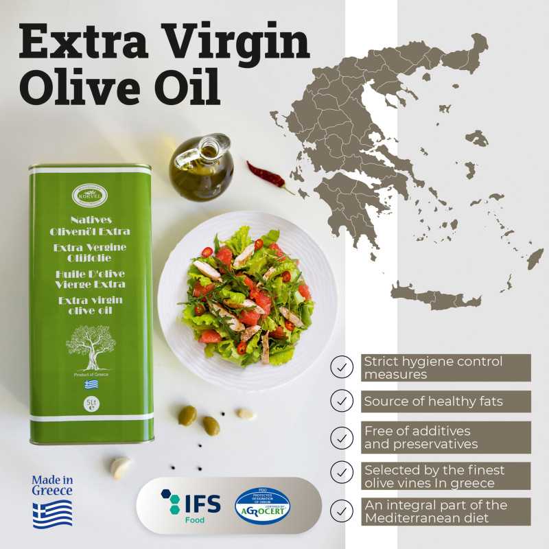 ΚΟΡΒΕΛ Εξαιρετικό Παρθένο Ελαιόλαδο – Μεταλλικό Δοχείο 5L