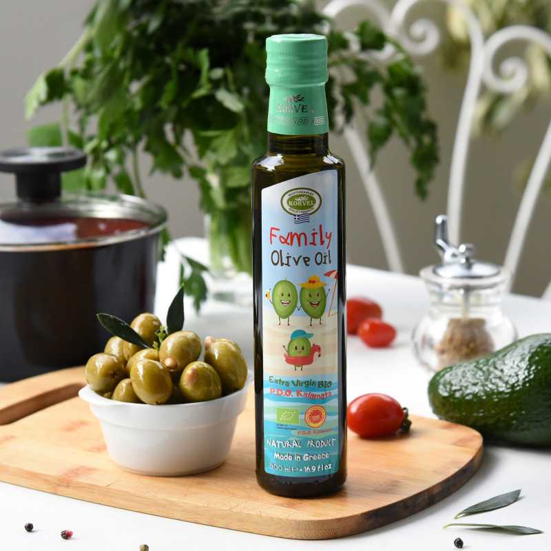 Βιολογικό ΠΟΠ Καλαμάτας KORVEL – Dorica 500 ml