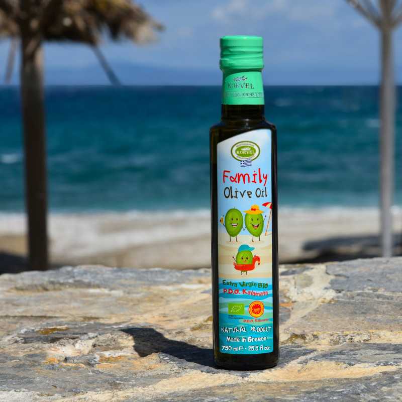 Βιολογικό ΠΟΠ Καλαμάτας KORVEL – Dorica 750 ml