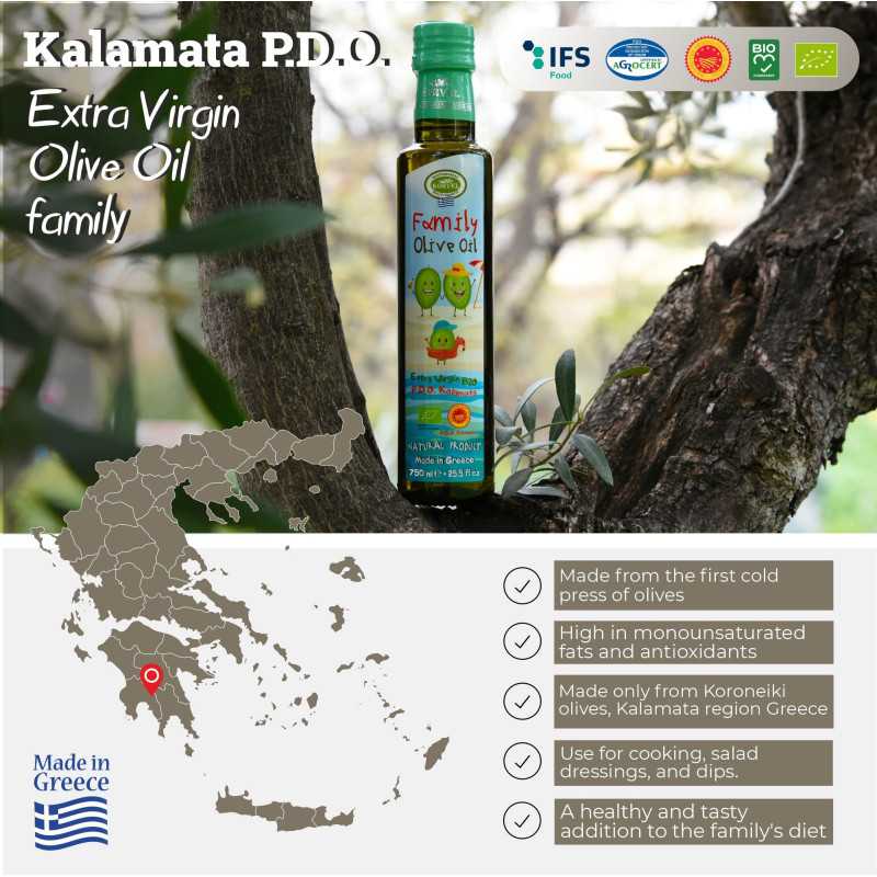 Βιολογικό ΠΟΠ Καλαμάτας KORVEL – Dorica 750 ml